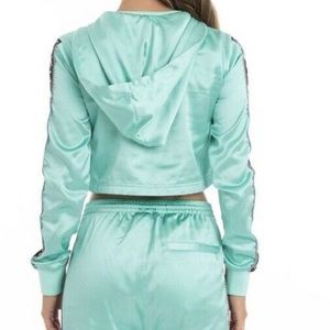 Kappa X Juicy Couture Satin Crop Hoodie NWT